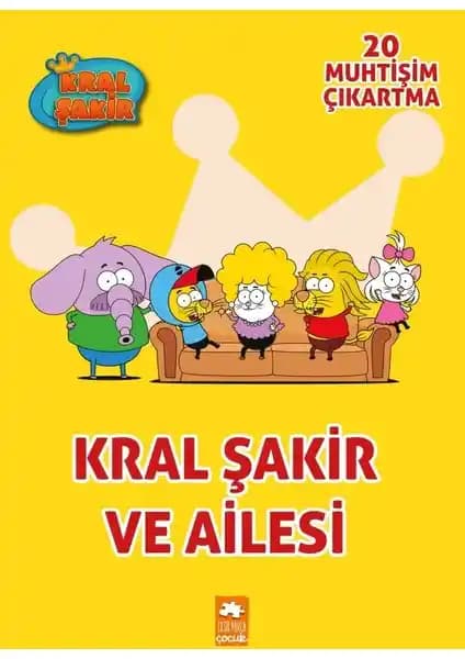 Kral Şakir ve Ailesi Temalı Çıkartmalı Boyama Kitabı Çocuklar İçin Eğitici Aktivite Seti