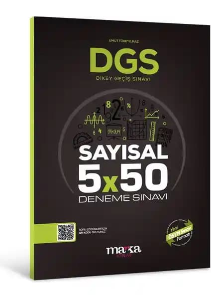 Marka Yayınları 2025 DGS Sayısal 5x50 Deneme Sınavı: Güncel ve Güvenilir Sınav Hazırlık Kaynağı
