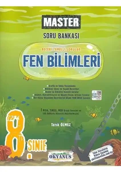 Okyanus Yayınları Master 8 Fen Bilimleri Soru Bankası 8. Sınıf Öğrencileri İçin Güncel ve Kapsamlı Bir Kaynak