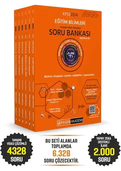 Pegem Akademi 2024 KPSS Eğitim Bilimleri Soru Bankası Modülü Öğretmen Adayları İçin En Güncel Kaynak