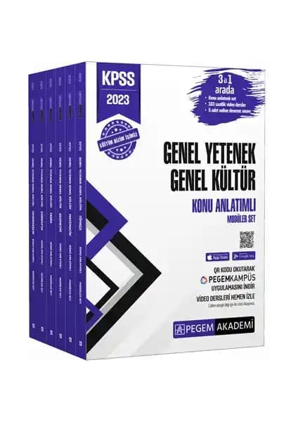 Pegem Akademi KPSS 2023 Genel Yetenek ve Genel Kültür Konu Anlatımlı Modüler Seti Detaylı İncelemesi