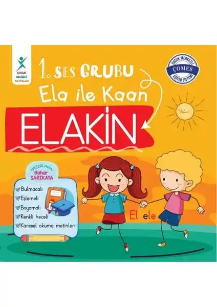 Peta Kitap 1. Ses Grubu Ela ile Kaan Elakin çocuklar için okuma yazma gelişimi materyali