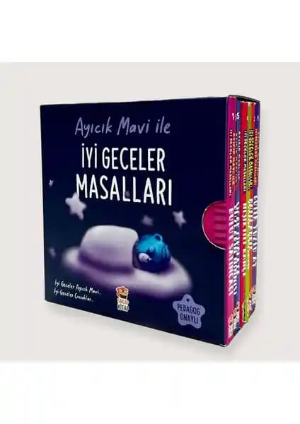 Sincap Kitap Ayıcık Mavi ile İyi Geceler Masalları Seti çocuklar için kaliteli uyku öncesi hikaye koleksiyonu