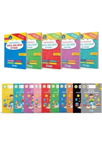 Teknookul 1. Sınıf BİLSEM Sınavına Hazırlık 5'li Kitap Seti Eğitim ve Zeka Gelişimini Destekler