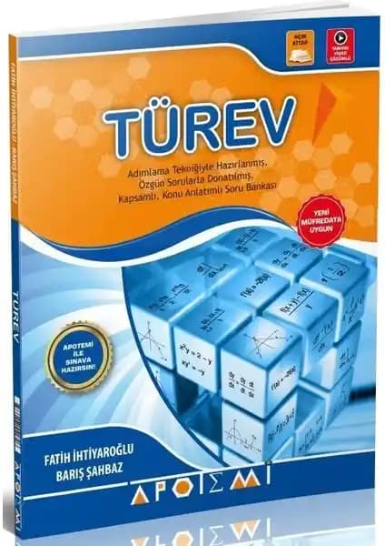 TYT-AYT Matematik Türev Konu Anlatımı ve Çözümlü Soru Bankası Apotemi Yayınları
