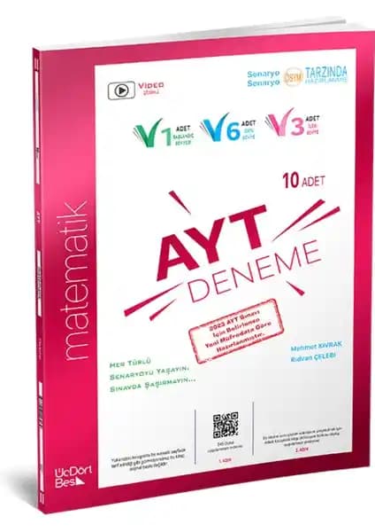 ÜçDörtBeş Yayınları AYT Matematik 10 Deneme Kitabı ile Etkili Sınav Hazırlığı