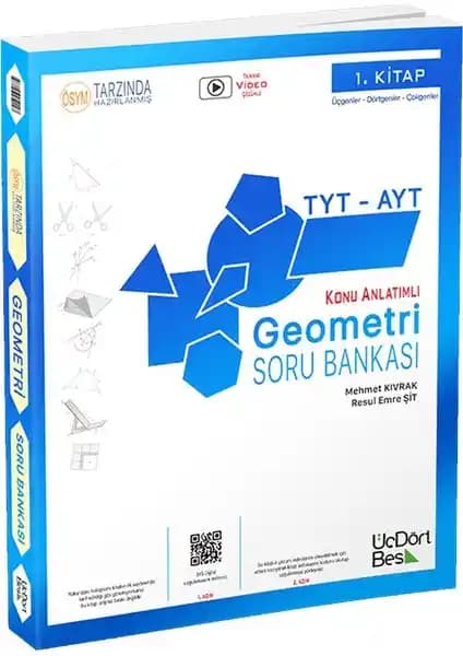 ÜçDörtBeş Yayınları TYT-AYT Geometri Soru Bankası 1. Kitap İncelemesi ve Özellikleri