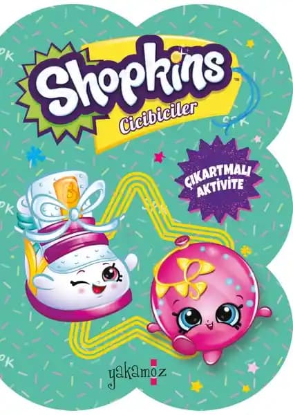 Yakamoz Yayınları Shopkins Cicibebeler Çıkartmalı Aktivite Kitabı Yeşil Renkli Eğitici ve Eğlenceli