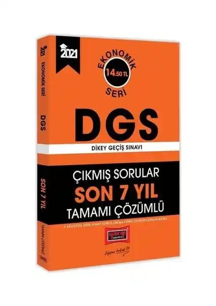 Yargı Yayınevi 2021 DGS Ekonomik Seri Tamamı Çözümlü Çıkmış Sorular Kitabı