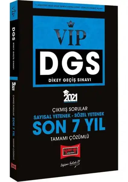 Yargı Yayınevi DGS VIP Sayısal Sözel Yetenek Tamamı Çözümlü Fasikül 2020-2026 Arası Sorular