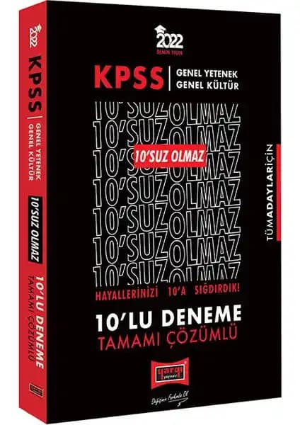 Yargı Yayınevi KPSS 2022 Genel Yetenek ve Genel Kültür Denemeleri Detaylı İnceleme ve Değerlendirme