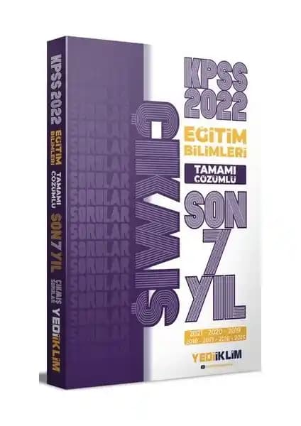 Yediiklim KPSS 2022 Eğitim Bilimleri Çözümlü Soru Kitabı Güncel ve Detaylı İçerik