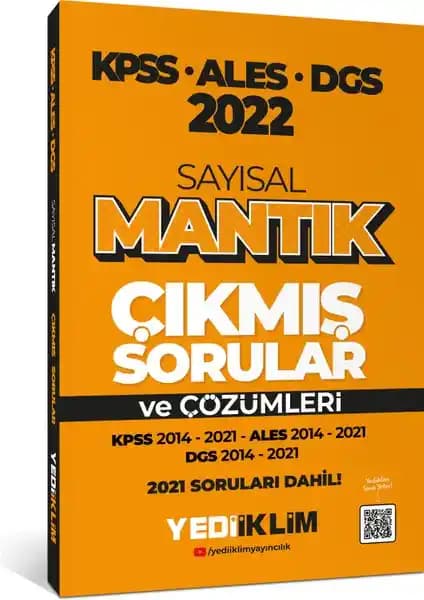 Yediiklim Yayınları 2022 KPSS-ALES Sayısal Mantık Tamamı Çözümlü Sorular Kitabı