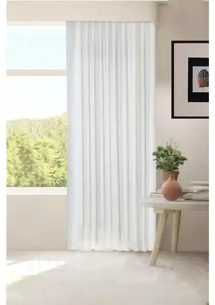 Kardens Home Saten Güneşlik Beyaz ve Pierre Cardin Krem Güneşlik Perde Karşılaştırması