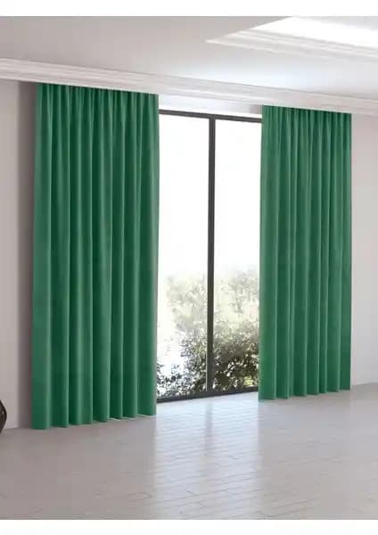 Perle Home Zümrüt Yeşili Ada Fon Perde ile Rech Home Taç Blackout Antrasit Karşılaştırması