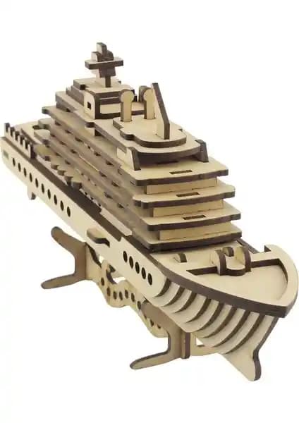 3D Ahşap Cruise Gemi Modeli: Yaratıcı ve Detaylı El İşi Modelleme Deneyimi