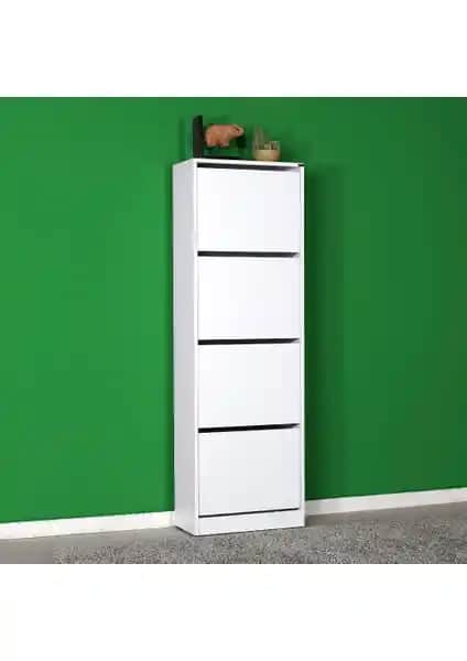 Adore Flat Duo 4 Katlı Ayakkabılık Dolapları Karşılaştırması Beyaz ve Mor Renk Seçenekleri