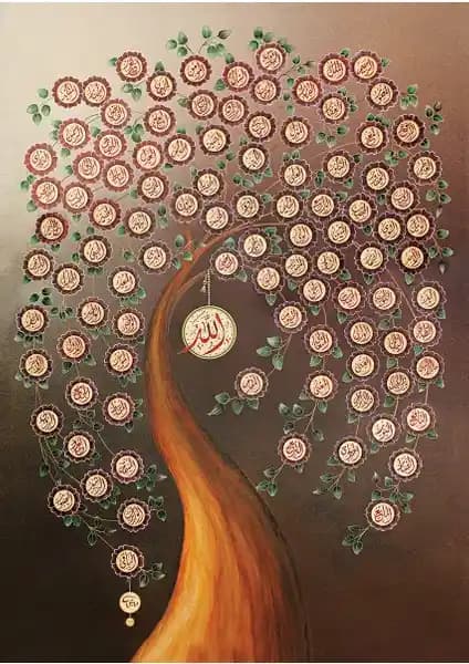 Allah'ın 99 İsmi Esma-ül Hüsna Temalı 1000 Parçalık Puzzle Zihinsel ve Manevi Gelişim İçin