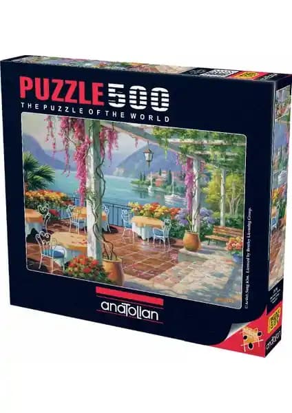 Anadolu 500 Parçalık Puzzle Mor Salkımlı Teras: Zihinsel ve Sosyal Deneyim İçin Uygun