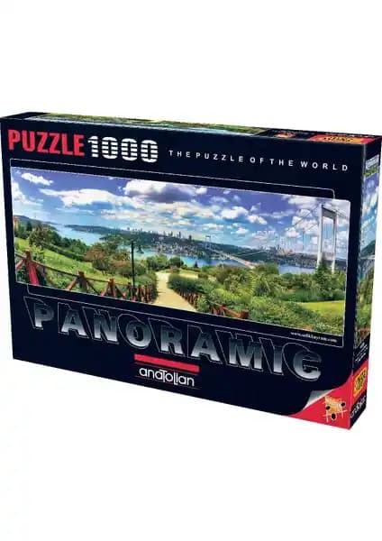 Anatolian 1000 Parçalık Panorama Puzzle Otağtepe'den Boğaz Doğa ve Şehir Manzarası