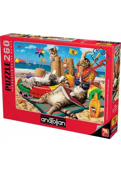 Anatolian 260 Parça XL Puzzle Kedilerin Plaj Keyfi 3322 - Eğlenceli ve Eğitici Bir Yapboz Seçeneği