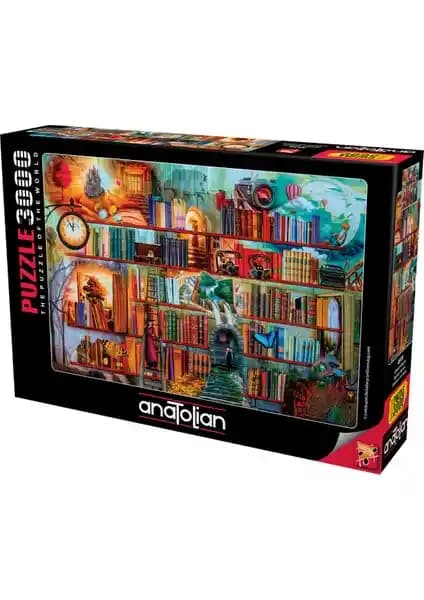 Anatolian 3000 Parçalık Puzzle Gizemli Kitaplık ile Zihinsel ve Sosyal Deneyim
