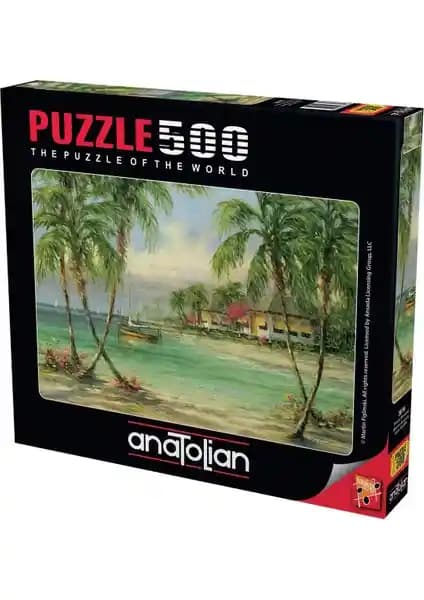 Anatolian 500 Parçalık Puzzle Palmiye Manzarası - Zihinsel ve Sosyal Gelişim İçin Uygun