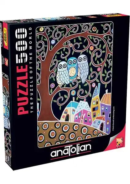 Anatolian 500 Parçalık Üç Baykuş Puzzle Türkiye'de Tasarlanıp Üretilmiş Zeka ve Eğlence Aracı