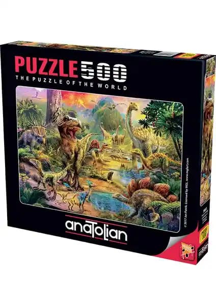 Anatolian Dinozor Krallığı 500 Parçalık Puzzle Türkiye Üretimi Eğlenceli ve Eğitici Bir Zeka Geliştirici Aktivite