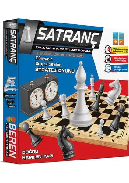 Beren Kutulu Ahşap Satranç Seti: Şık Tasarım ve Dayanıklılık Özellikleri