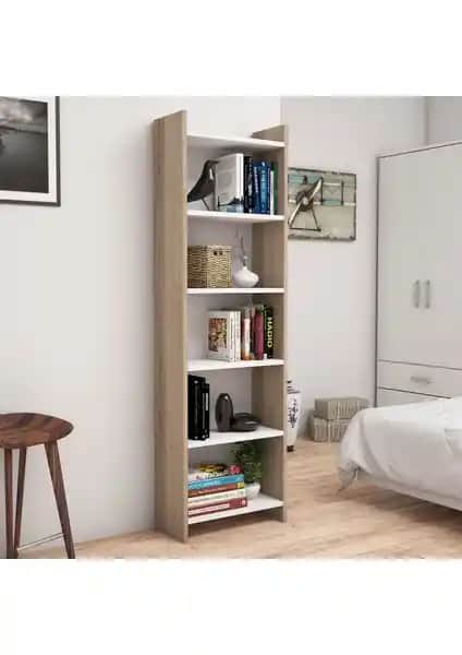 Bimossa W6020 ve İntergo Dekoratif 5 Raflı Ahşap Kitaplık Karşılaştırması