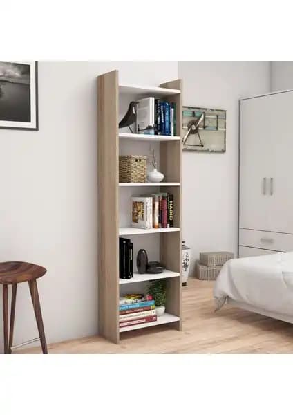 Bimossa W6020 ve İntergo Dekoratif 5 Raflı Ahşap Kitaplık Karşılaştırması 1