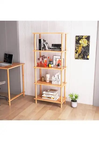 Bimossa W6020 ve İntergo Dekoratif 5 Raflı Ahşap Kitaplık Karşılaştırması 2