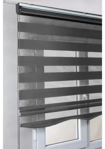 Bizden Perde Brillant Etekli Antrasit Zebra ve Düz Zebra Modellerinin Karşılaştırması 2