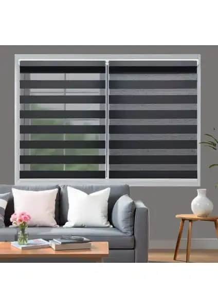 Blind-X Siyah Bambu Stor Zebra Perde ve Güneş Perde Düz Krem Modeli Karşılaştırması