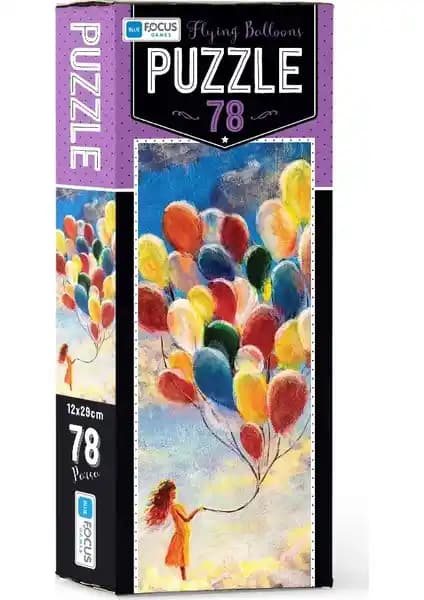 Blue Focus 78 Parça Puzzle Flying Balloons Çocuklar İçin Eğitici ve Eğlenceli Oyun Seti
