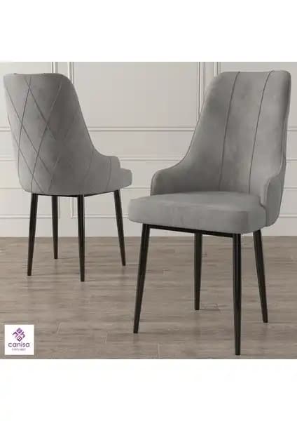 Canisa Concept Trex Serisi Beyaz ve Siyah Metal Ayak Sandalyelerin Karşılaştırması 2