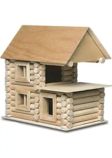 Dedemin Evi Doğal Ahşap Oyuncak: Eğitici ve Güvenli Çocuk Oyunları için Uygun Seçenek