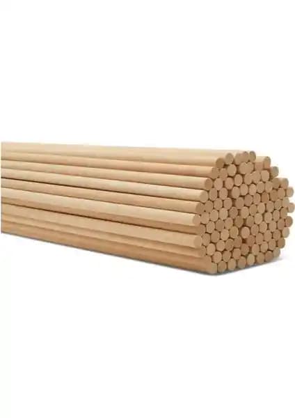 Değerli Hobi Yuvarlak Bambu Ahşap Çubuklar 35 cm 70 adet doğal ve çok amaçlı kullanım