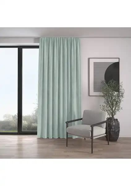 Demor Home Kadife Dokulu ve Perhal Yeşil Renk Fon Perde Karşılaştırması 1