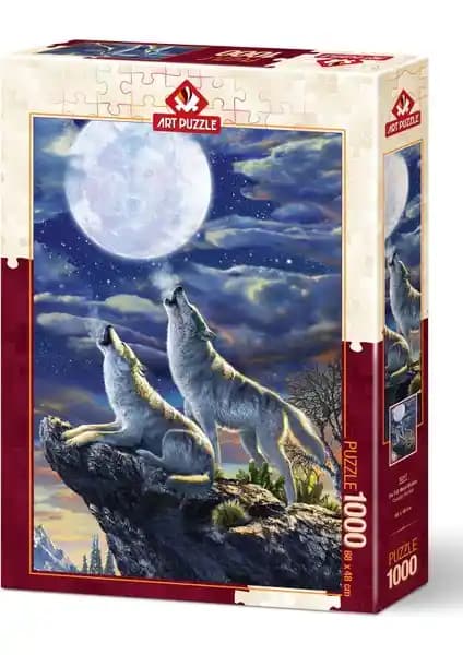 Dolunay Kurtları 1000 Parça Puzzle ile Doğa ve Hayvan Temalı Zihin ve Göz Yarışı