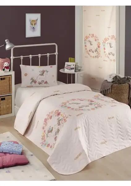 Enlora Home Kapitone Yatak Örtüsü Setleri Duvarda Kediler ve Unicornlar Desenleri 2