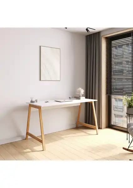 EVDEMO Milenyum ve Lagomood Denge Çalışma Masası Karşılaştırması 140 cm Beyaz Meşe 2
