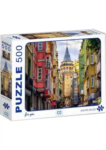 Galata Kulesi Temalı 500 Parça Puzzle Yüksek Kalite ve Detaylarla Zenginleştirici Dekoratif Ürün
