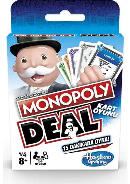 Hasbro Gaming Monopoly Deal: Hızlı ve Stratejik Kart Tabanlı Masa Oyunu