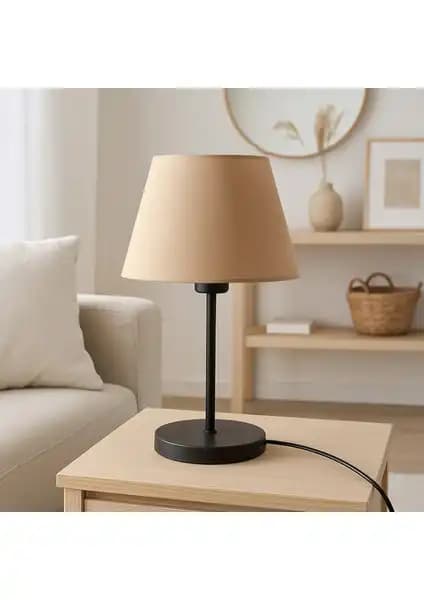 Homing Kumaş Başlık Siyah ve Vivido Beyaz Modern Yatak Odası Abajurlarının Karşılaştırması 1