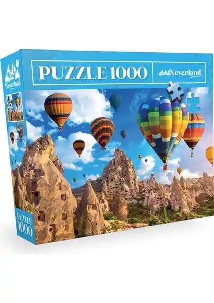 Kapadokya Manzaralı 1000 Parça Puzzle - Detaylı ve Sanatsal Zihinsel Eğlence