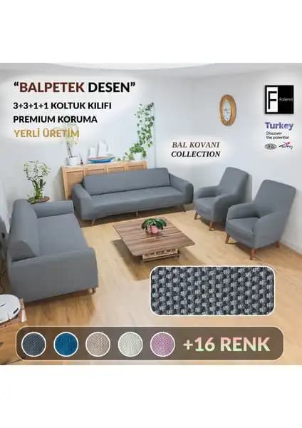 Koltuk Kılıfı Karşılaştırması: Faiend Koyu-gri ve Riselerhome Balpeteği 1