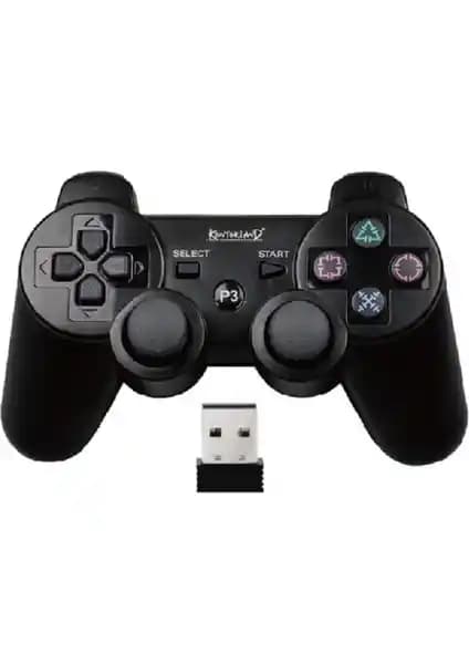 Kontorland P3G Kablosuz Gamepad PS3, PC ve Xbox 360 İçin Uyumlu ve Şarj Edilebilir