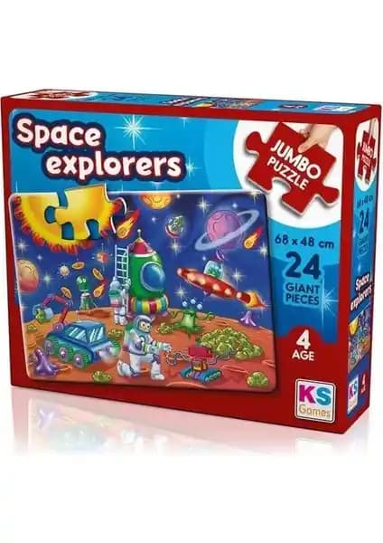 KS Games Space Explorers 24 Parça Jumbo Boy Puzzle Çocuklar ve Yetişkinler İçin Eğitici Oyuncak